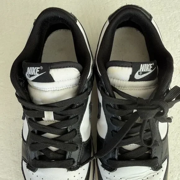 Size 7 Nike Dunk Low Panda Men's Colorblock Lace Up Black White Athletic Sneaker - Picture 10 of 10
